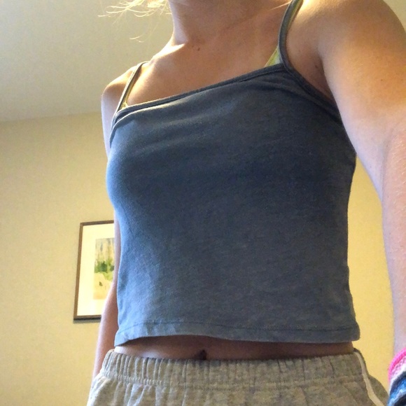 Brandy Melville soft blue cropped tank top - Picture 4 of 4